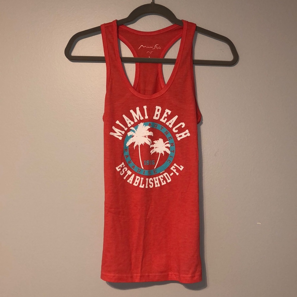 Miami Style Racerback Tank Top Size Small